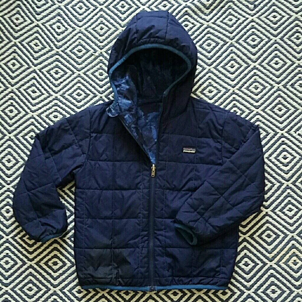 Patagonia reversible down quilted sweater hoody